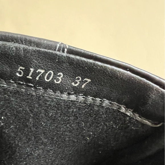 Black Leather Wedge Heel Boots Size 37 - Picture 6 of 8